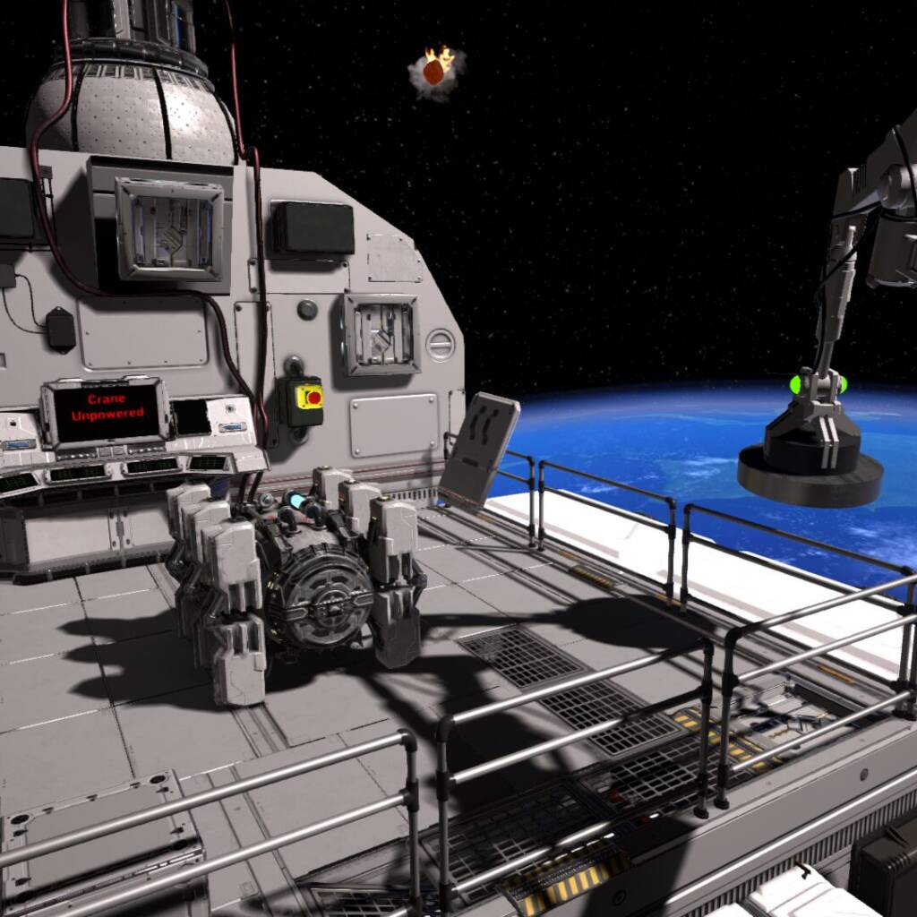 vista dell'astronave spaziale e dello spazio