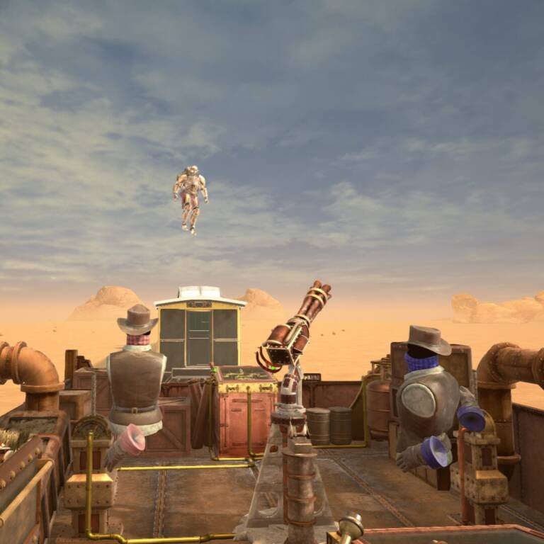 treno con mitragliatore e nemico da battere